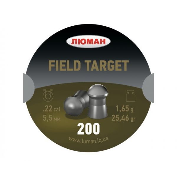 Пули Люман Field Target 5,5 мм, 1,65 грамм, 200 штук