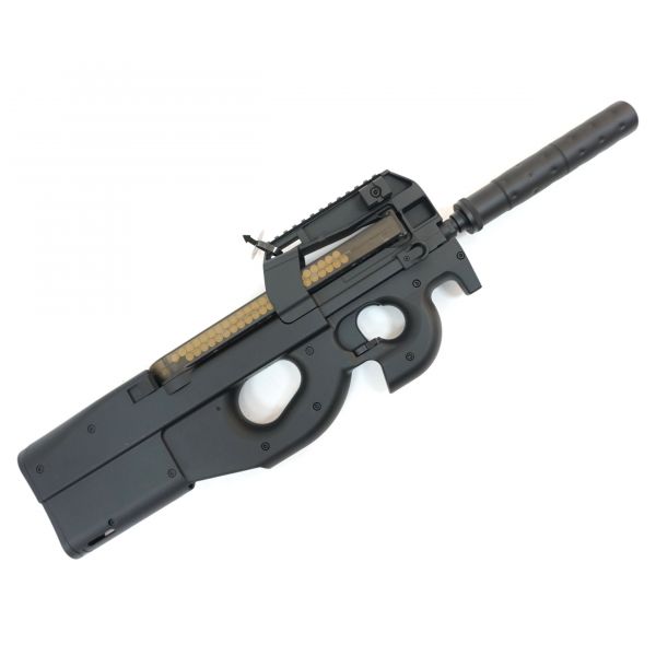 Страйкбольный пистолет-пулемет Cyma FN P90, с глушителем (CM.060B)